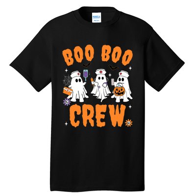 Boo Boo Crew Cute Ghost Halloween Nurse Pumpkin Nurse Women Tall T-Shirt