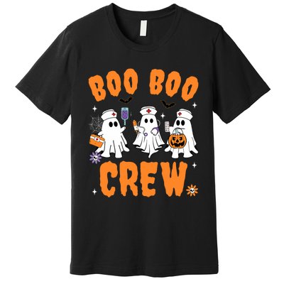 Boo Boo Crew Cute Ghost Halloween Nurse Pumpkin Nurse Women Premium T-Shirt