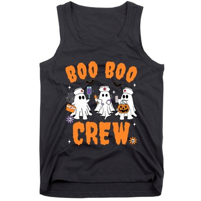 Boo Boo Crew Cute Ghost Halloween Nurse Pumpkin Nurse Women Tank Top