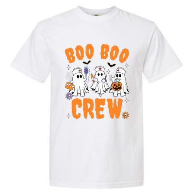 Boo Boo Crew Cute Ghost Halloween Nurse Pumpkin Nurse Women Garment-Dyed Heavyweight T-Shirt