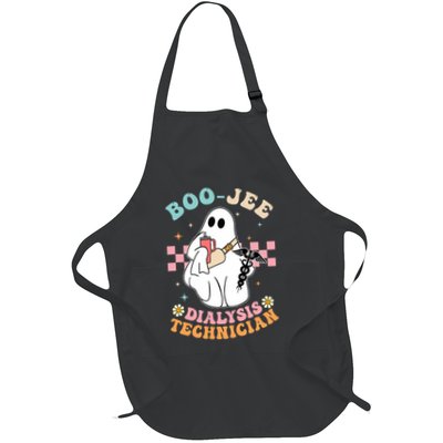 Boo Boo Crew Dialysis Technician Ccht Funny Halloween Nurse Full-Length Apron With Pockets