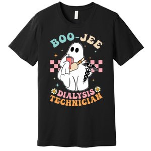 Boo Boo Crew Dialysis Technician Ccht Funny Halloween Nurse Premium T-Shirt