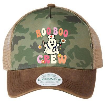 Boo Boo Crew Nurse Ghost Funny Halloween Costume For Women Legacy Tie Dye Trucker Hat