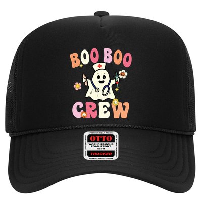 Boo Boo Crew Nurse Ghost Funny Halloween Costume For Women Trucker Hat