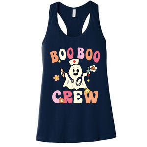 Boo Boo Crew Nurse Ghost Funny Halloween Costume For Women Women's Racerback Tank