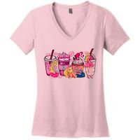 Bar Bie Coffee Come On Lets Go Party Lover Women's V-Neck T-Shirt