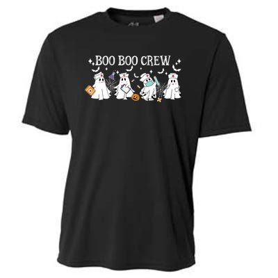 Boo Boo Crew Nurse Ghost Nursing Halloween Spooky Nurse Cooling Performance Crew T-Shirt