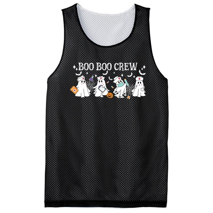 Boo Boo Crew Nurse Ghost Nursing Halloween Spooky Nurse Mesh Reversible Basketball Jersey Tank