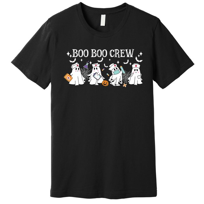 Boo Boo Crew Nurse Ghost Nursing Halloween Spooky Nurse Premium T-Shirt