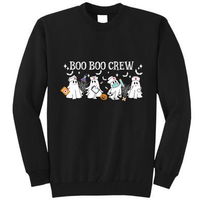 Boo Boo Crew Nurse Ghost Nursing Halloween Spooky Nurse Tall Sweatshirt