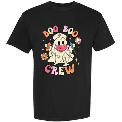 Boo Boo Crew Halloween Ghost Nurse Garment-Dyed Heavyweight T-Shirt