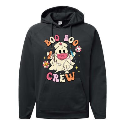 Boo Boo Crew Halloween Ghost Nurse Performance Fleece Hoodie