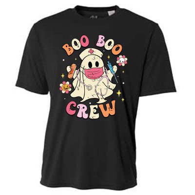 Boo Boo Crew Halloween Ghost Nurse Cooling Performance Crew T-Shirt