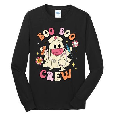 Boo Boo Crew Halloween Ghost Nurse Tall Long Sleeve T-Shirt