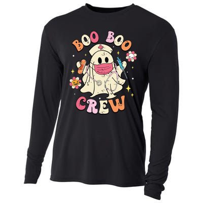 Boo Boo Crew Halloween Ghost Nurse Cooling Performance Long Sleeve Crew