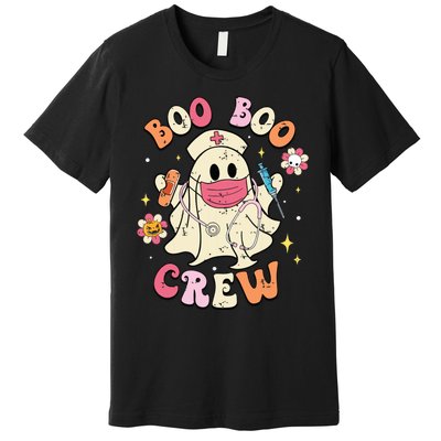 Boo Boo Crew Halloween Ghost Nurse Premium T-Shirt