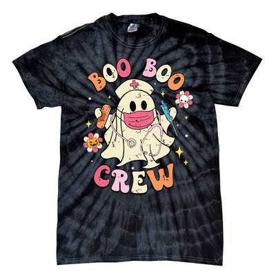 Boo Boo Crew Halloween Ghost Nurse Tie-Dye T-Shirt