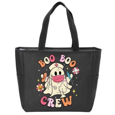 Boo Boo Crew Halloween Ghost Nurse Zip Tote Bag