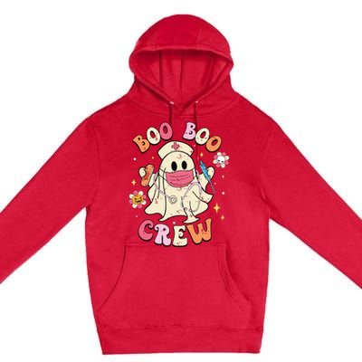 Boo Boo Crew Halloween Ghost Nurse Premium Pullover Hoodie