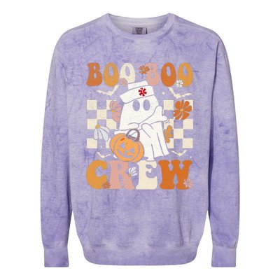 Boo Boo Crew Halloween Nurse Ghost Paramedic Emt Ems Colorblast Crewneck Sweatshirt