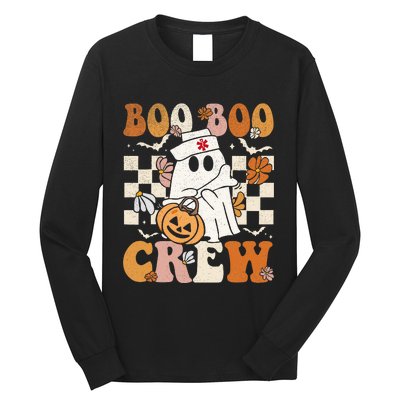 Boo Boo Crew Halloween Nurse Ghost Paramedic Emt Ems Long Sleeve Shirt