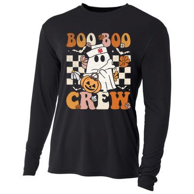 Boo Boo Crew Halloween Nurse Ghost Paramedic Emt Ems Cooling Performance Long Sleeve Crew