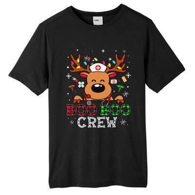 Boo Boo Crew Reindeer Nurse Buffalo Plaid Nurse Christmas Tall Fusion ChromaSoft Performance T-Shirt