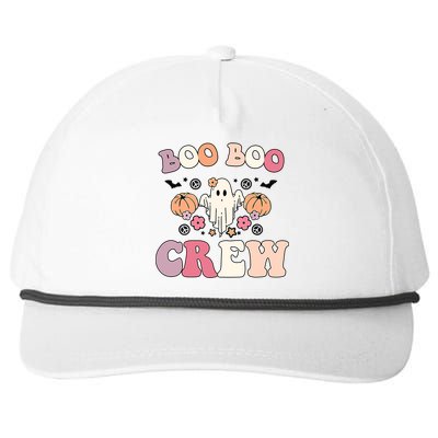 Boo Boo Crew Cute Ghost Funny Nurse Halloween Costume Gift Snapback Five-Panel Rope Hat