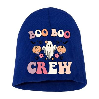 Boo Boo Crew Cute Ghost Funny Nurse Halloween Costume Gift Short Acrylic Beanie