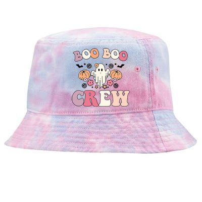 Boo Boo Crew Cute Ghost Funny Nurse Halloween Costume Gift Tie-Dyed Bucket Hat