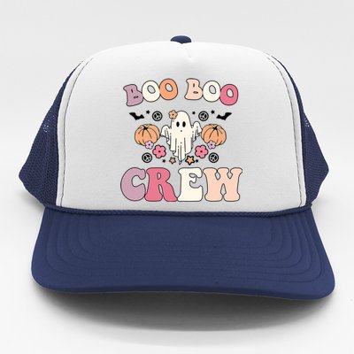 Boo Boo Crew Cute Ghost Funny Nurse Halloween Costume Gift Trucker Hat