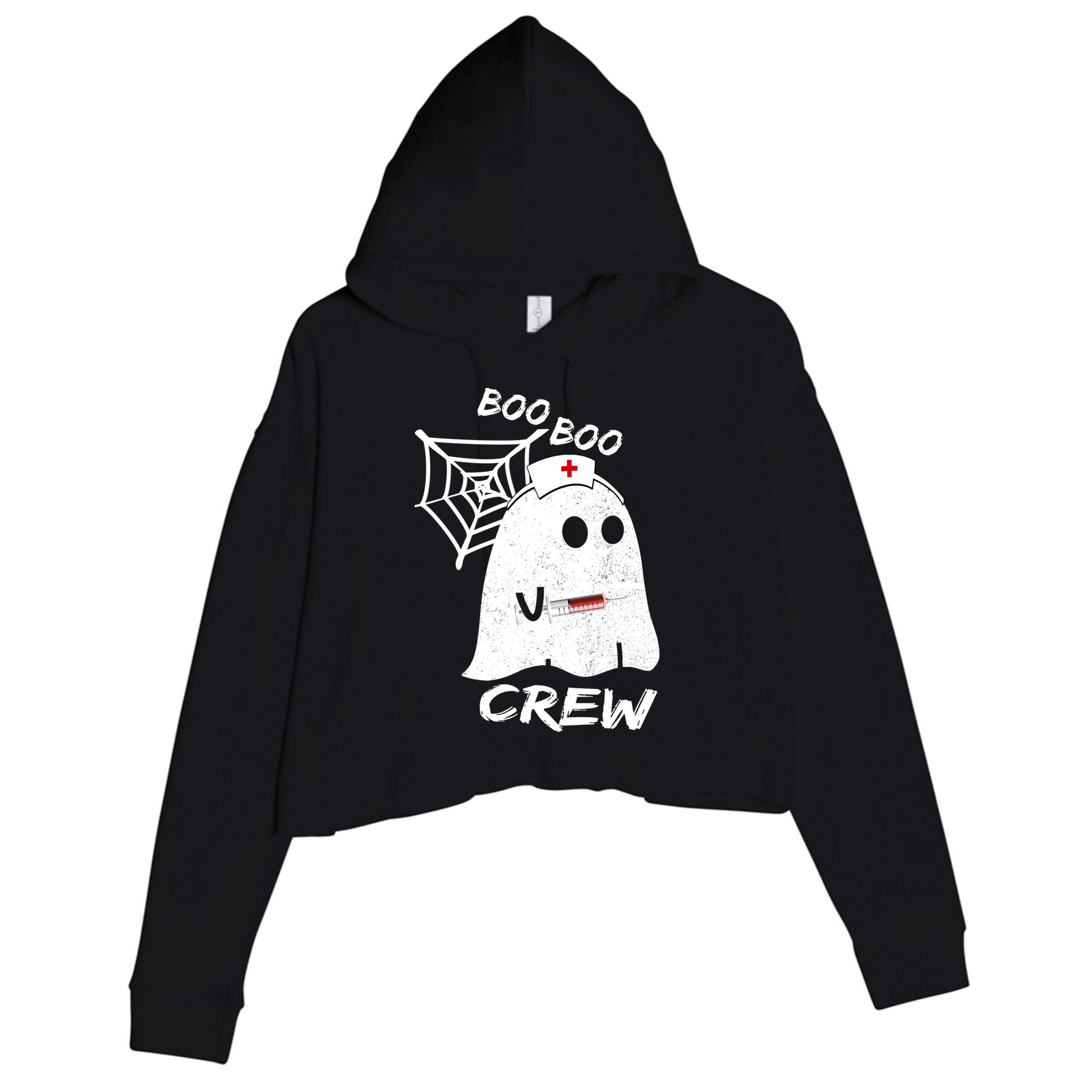 Boo Boo Crew Nurse Crop Fleece Hoodie