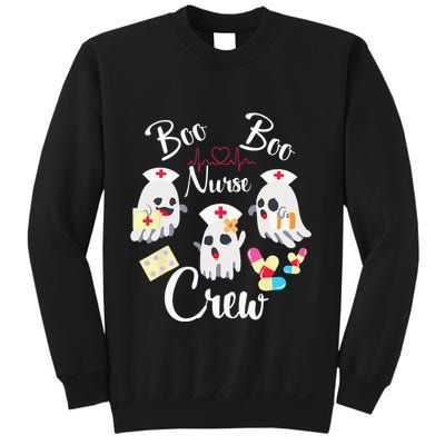 Boo Boo Crew Nurse Ghost Costume Funny Halloween Gift Sweatshirt