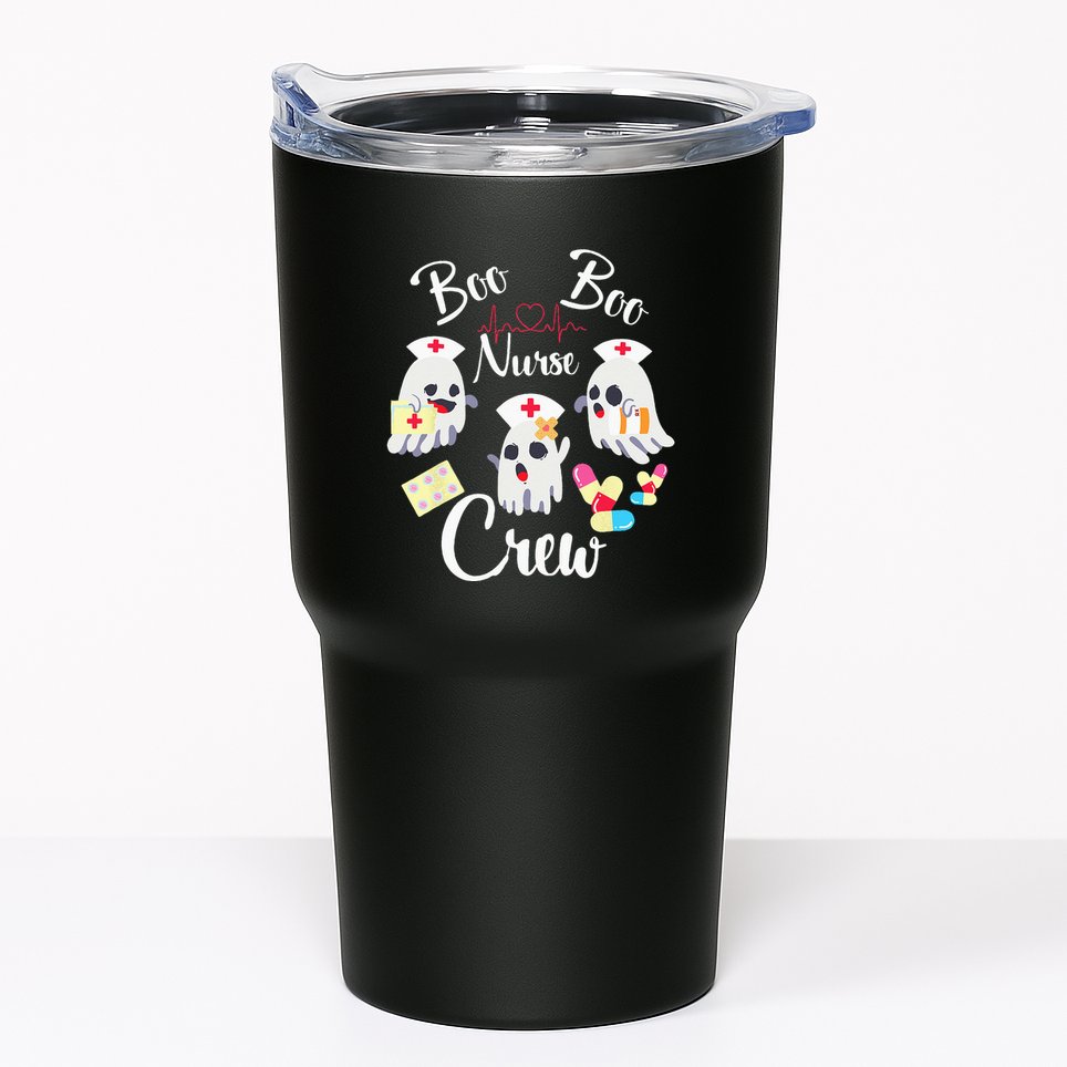 Boo Boo Crew Nurse Ghost Costume Funny Halloween Gift Tumbler
