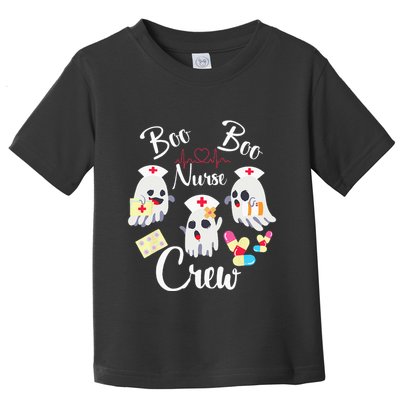 Boo Boo Crew Nurse Ghost Costume Funny Halloween Gift Toddler T-Shirt