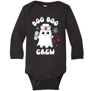 Boo Boo Crew Cute Nurse Ghost Funny Halloween Kids Baby Long Sleeve Bodysuit