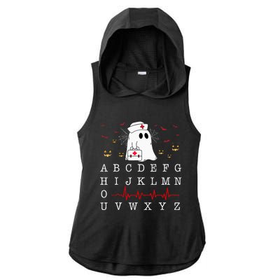 Boo Boo Crew Nurse Ghost Funny Halloween Costume Alphabet Ladies PosiCharge Tri-Blend Wicking Draft Hoodie Tank