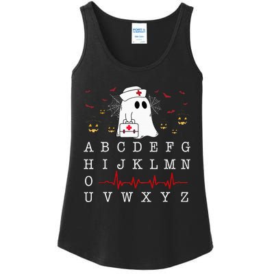 Boo Boo Crew Nurse Ghost Funny Halloween Costume Alphabet Ladies Essential Tank