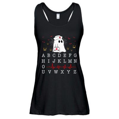 Boo Boo Crew Nurse Ghost Funny Halloween Costume Alphabet Ladies Essential Flowy Tank