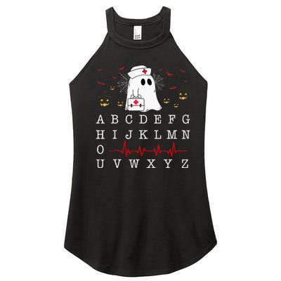 Boo Boo Crew Nurse Ghost Funny Halloween Costume Alphabet Women's Perfect Tri Rocker Tank