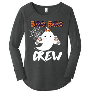 Boo Boo Crew Nurse Funny Halloween Costume Fun Gift Women's Perfect Tri Tunic Long Sleeve Shirt