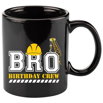 Brother Birthday Crew Construction Birthday Party 11oz C Handle Ceramic Mug