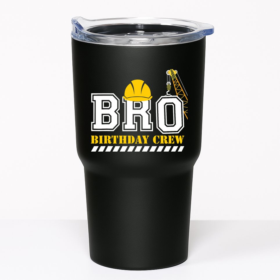 Brother Birthday Crew Construction Birthday Party Tumbler