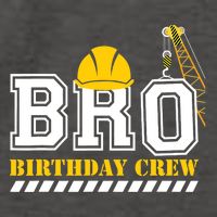 Brother Birthday Crew Construction Birthday Party Vector Backpack