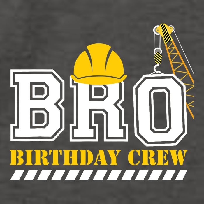 Brother Birthday Crew Construction Birthday Party Vector Backpack