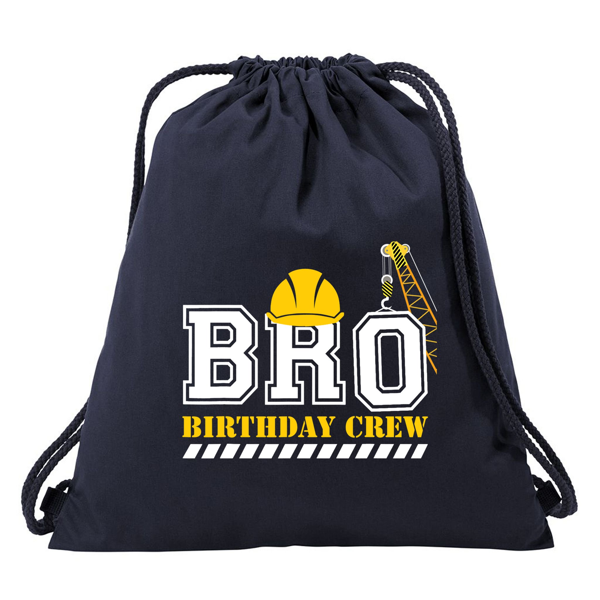 Brother Birthday Crew Construction Birthday Party Drawstring Bag