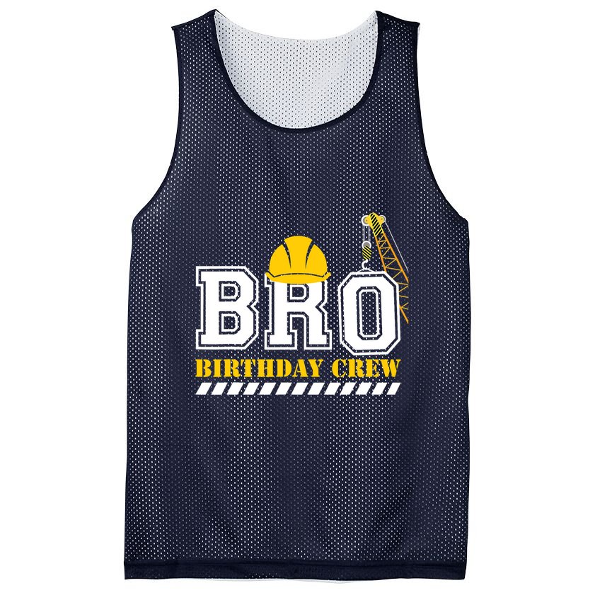 Brother Birthday Crew Construction Birthday Party Mesh Reversible Basketball Jersey Tank