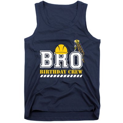 Brother Birthday Crew Construction Birthday Party Tank Top