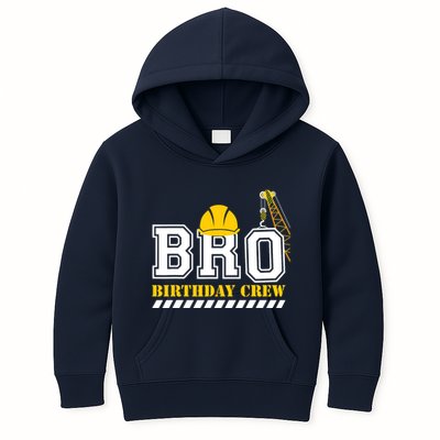 Brother Birthday Crew Construction Birthday Party Kids Hoodie