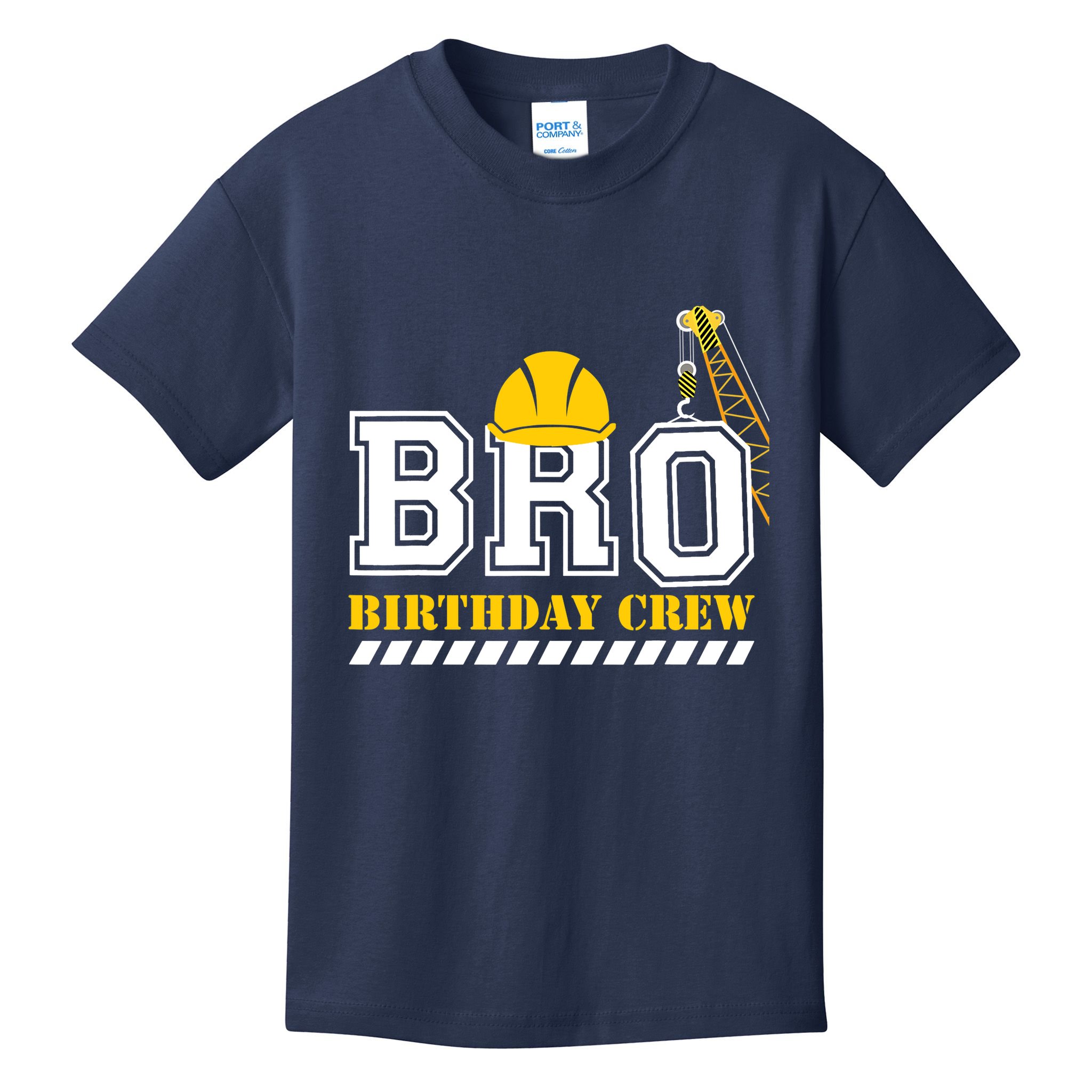 Brother Birthday Crew Construction Birthday Party Kids T-Shirt